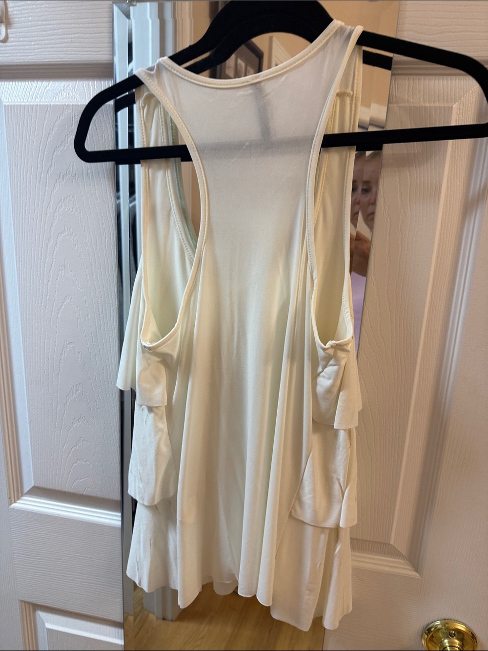 Ivory Tiered Ruffle Tank Top - Picture 4 of 4